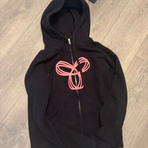 TNA Black Hoodie with Pink Cord Detail